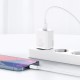 Baseus Φορτιστής με Θύρα USB-C και Καλώδιο Lightning 20W Power Delivery Λευκός (Super Si 1C)