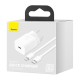 Baseus Φορτιστής με Θύρα USB-C και Καλώδιο Lightning 20W Power Delivery Λευκός (Super Si 1C)
