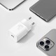 Baseus Φορτιστής με Θύρα USB-C και Καλώδιο Lightning 20W Power Delivery Λευκός (Super Si 1C)