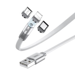 REMAX Flag Series magnetic USB cable + plug set kit Lightning / USB Type C / micro USB 2.1A 1m (RC-
