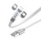 REMAX Flag Series magnetic USB cable + plug set kit Lightning / USB Type C / micro USB 2.1A 1m (RC-