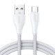 Joyroom S-UC027A11 Braided USB 2.0 Cable USB-C male - USB-A male Λευκό 0.25m