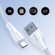Joyroom S-UC027A11 Braided USB 2.0 Cable USB-C male - USB-A male Λευκό 0.25m