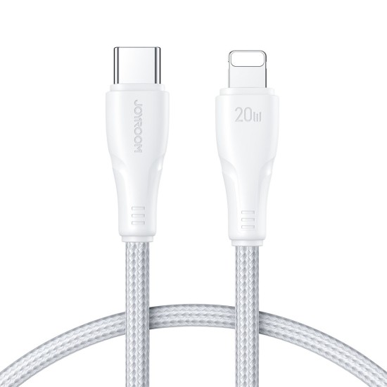 Joyroom S-CL020A11 Braided USB-C to Lightning Cable 20W Λευκό 0.25m