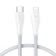 Joyroom S-CL020A11 Braided USB-C to Lightning Cable 20W Λευκό 0.25m
