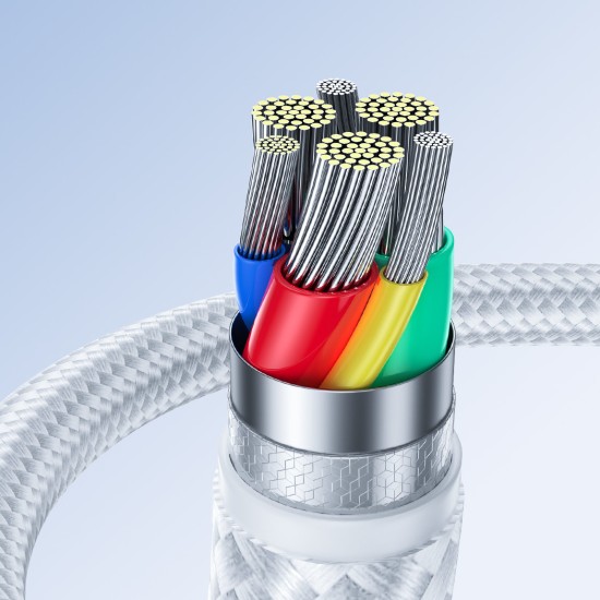 Joyroom S-CL020A11 Braided USB-C to Lightning Cable 20W Λευκό 0.25m