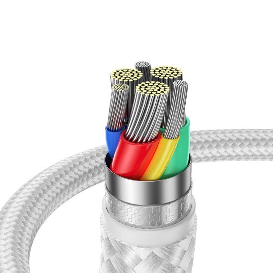 Joyroom S-CL020A11 Braided USB-C to Lightning Cable 20W Λευκό 0.25m