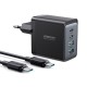 Joyroom charger GaN 67W 4 ports (2x USB, 2x USB C) black (TCG02) + cable USB C - USB C 100W Joyroom charger GaN 67W 4 ports (2x USB, 2x USB C) black (TCG02) + cable USB C - USB C 100W