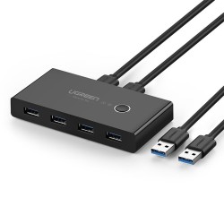 Ugreen 4x USB 3.2 Gen 1 HUB sharing switch box (US216 30768) Μαύρο