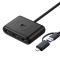Ugreen USB 3.0 HUB 4x USB with USB Type C port 1m black (CR113 40850) Μαύρο