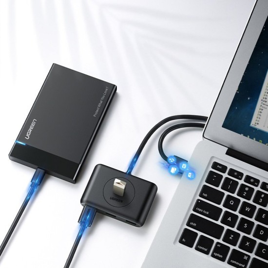 Ugreen USB 3.0 HUB 4x USB with USB Type C port 1m black (CR113 40850) Μαύρο Ugreen USB 3.0 HUB 4x USB with USB Type C port 1m black (CR113 40850) Μαύρο