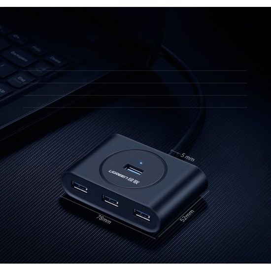 Ugreen USB 3.0 HUB 4x USB with USB Type C port 1m black (CR113 40850) Μαύρο Ugreen USB 3.0 HUB 4x USB with USB Type C port 1m black (CR113 40850) Μαύρο
