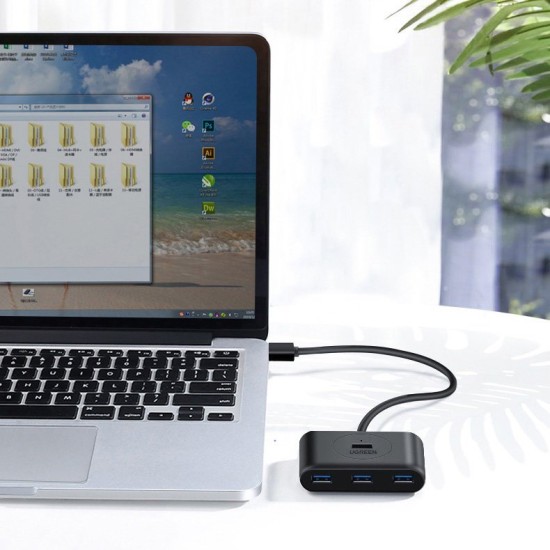 Ugreen USB 3.0 HUB 4x USB with USB Type C port 1m black (CR113 40850) Μαύρο Ugreen USB 3.0 HUB 4x USB with USB Type C port 1m black (CR113 40850) Μαύρο