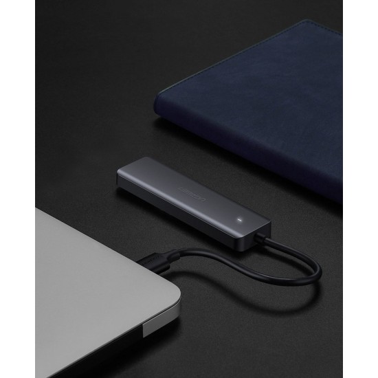 Ugreen USB HUB splitter - 4x USB 3.2 Gen 1 with micro USB power port gray (CM219 50985)