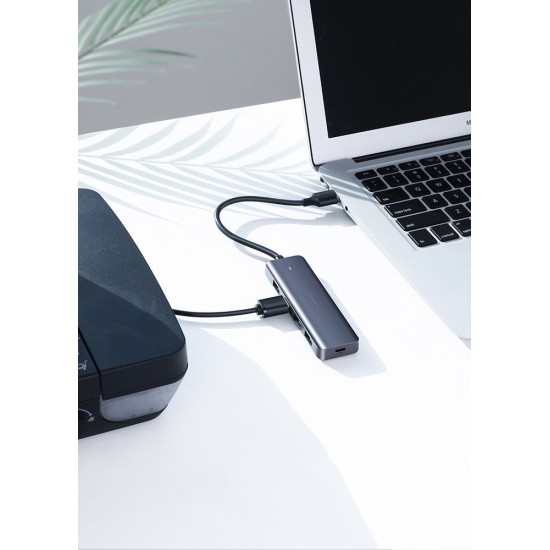 Ugreen USB HUB splitter - 4x USB 3.2 Gen 1 with micro USB power port gray (CM219 50985)