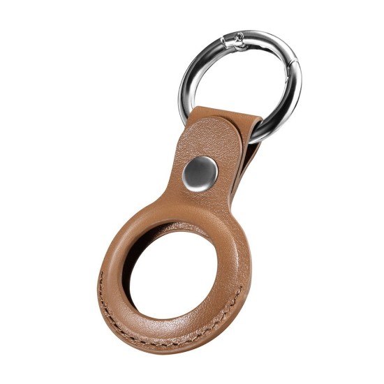 Θήκη iCarer Leather Nappa από γνήσιο δέρμα για καφέ AirTag (WMAT01-BN)