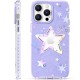 Kingxbar Heart Star Series case for iPhone 14 Pro Max purple star case