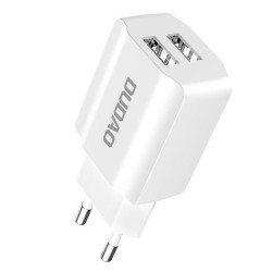 Dudao EU wall charger 2x USB 5V / 2.4A (A2EU white) λευκό