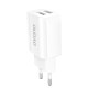 Dudao EU wall charger 2x USB 5V / 2.4A (A2EU white) λευκό