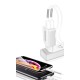 Dudao EU wall charger 2x USB 5V / 2.4A (A2EU white) λευκό
