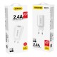 Dudao EU wall charger 2x USB 5V / 2.4A (A2EU white) λευκό