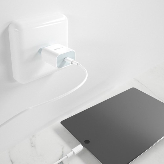 Dudao fast EU USB Type C Power Delivery 18W charger + cable USB Type C / Lightning cable 1m (A8EU +