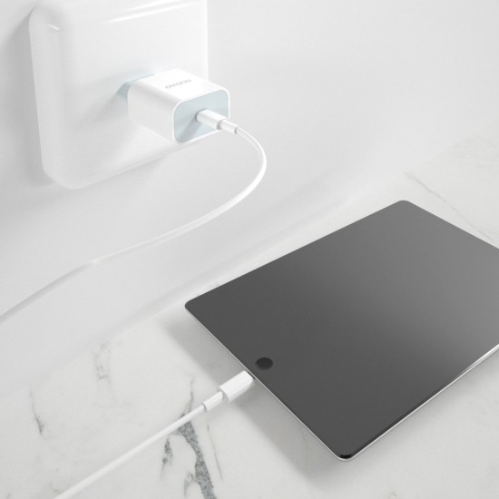 Dudao fast EU USB Type C Power Delivery 18W charger + cable USB Type C / Lightning cable 1m (A8EU +