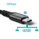 Choetech cable quick charge USB Type C - USB Type C 3.2 Gen 2 100W Power Delivery 2m μαύρο