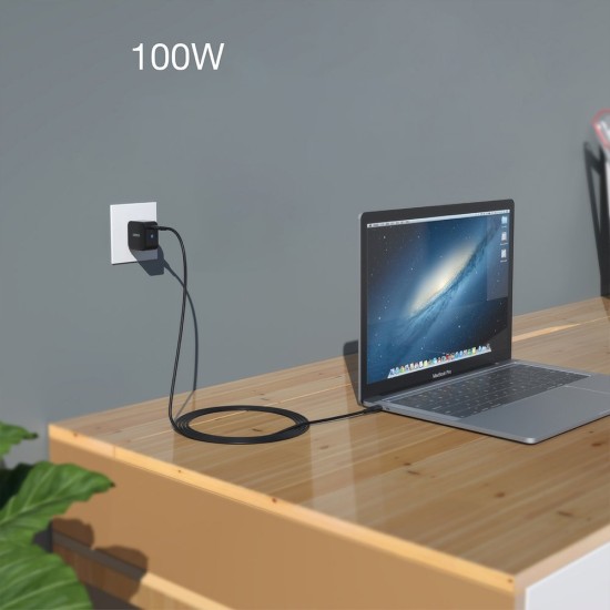 Choetech cable quick charge USB Type C - USB Type C 3.2 Gen 2 100W Power Delivery 2m μαύρο