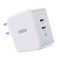 Choetech GaN fast charger 2x USB Type C Power Delivery 3.0 QuickCharge 3.0 AFC 100W EU white (PD600