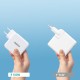 Choetech GaN fast charger 2x USB Type C Power Delivery 3.0 QuickCharge 3.0 AFC 100W EU white (PD600