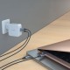 Choetech GaN fast charger 2x USB Type C Power Delivery 3.0 QuickCharge 3.0 AFC 100W EU white (PD600