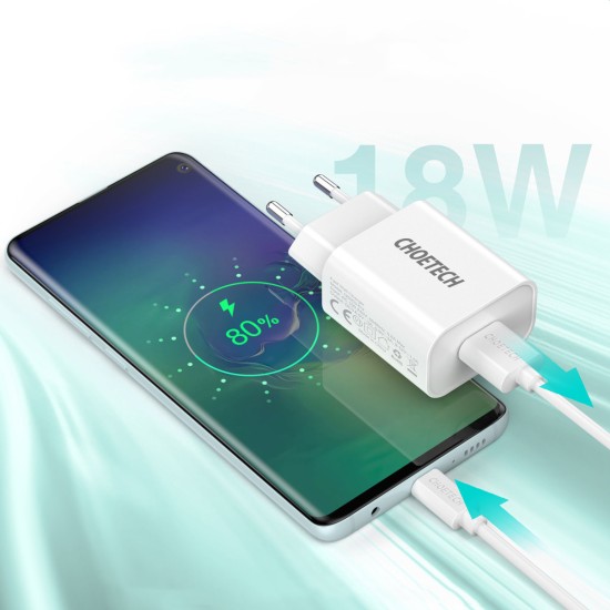 Choetech Q5003 USB wall charger Type A QC 3.0 (Q5003-white) Λευκό