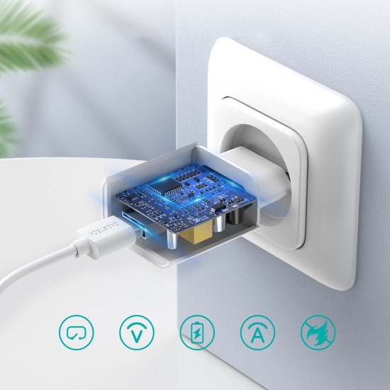 Choetech Q5003 USB wall charger Type A QC 3.0 (Q5003-white) Λευκό