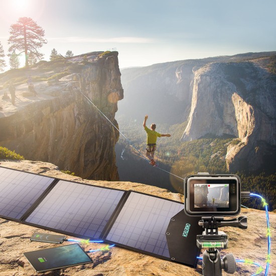 Choetech Solar 1 X Type Αναδιπλούμενος Ηλιακός Φορτιστής Φορητών Συσκευών 120W σύνδεση USB SC008