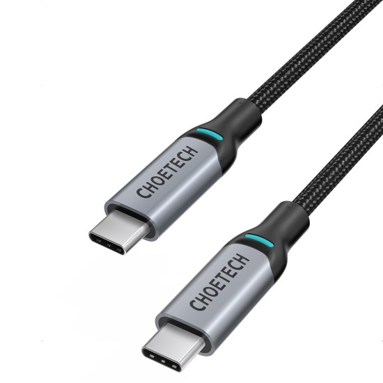 Choetech 2x USB Type C - USB Type C charging data cable Power Delivery 100W 5A 1,8m (MIX00073) Μαύρ