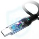 Choetech 2x USB Type C - USB Type C charging data cable Power Delivery 100W 5A 1,8m (MIX00073) Μαύρ