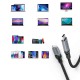 Choetech 2x USB Type C - USB Type C charging data cable Power Delivery 100W 5A 1,8m (MIX00073) Μαύρ