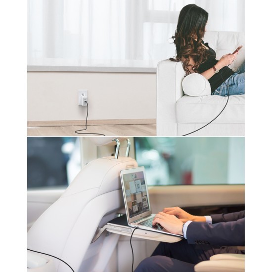 Choetech 2x USB Type C - USB Type C charging data cable Power Delivery 100W 5A 1,8m (MIX00073) Μαύρ