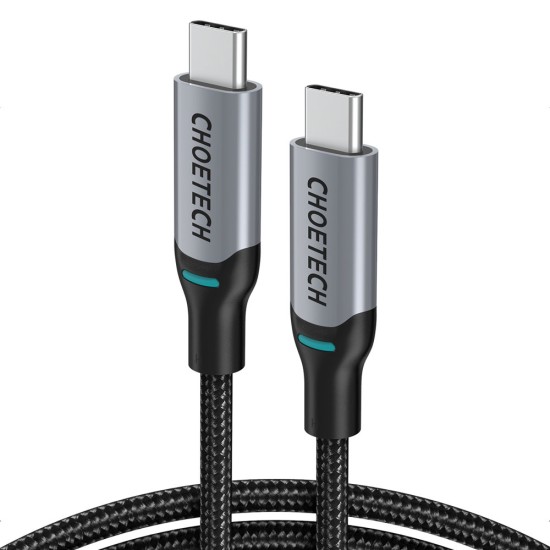 Choetech 2x USB Type C - USB Type C charging data cable Power Delivery 100W 5A 1,8m (MIX00073) Μαύρ