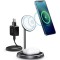 Choetech 2in1 Magnetic Holder Qi Wireless Charger for Magsafe 15W Gray + 20W AC Charger