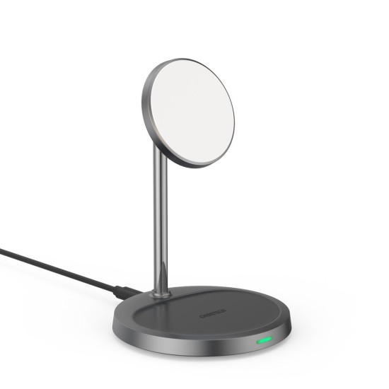 Choetech 2in1 Magnetic Holder Qi Wireless Charger for Magsafe 15W Gray + 20W AC Charger