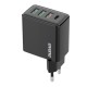 Dudao fast charger 3x USB / 1x USB Type C 20W, PD, QC 3.0 Μαύρο A5H