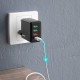 Dudao fast charger 3x USB / 1x USB Type C 20W, PD, QC 3.0 Μαύρο A5H