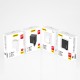 Dudao fast charger 3x USB / 1x USB Type C 20W, PD, QC 3.0 Μαύρο A5H
