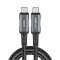 Acefast cable USB Type C - USB Type C 2m, 100W (20V / 5A) gray (C4-03 deep space gray)