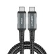 Acefast cable USB Type C - USB Type C 2m, 100W (20V / 5A) gray (C4-03 deep space gray) Acefast cable USB Type C - USB Type C 2m, 100W (20V / 5A) gray (C4-03 deep space gray)