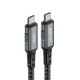 Acefast cable USB Type C - USB Type C 2m, 100W (20V / 5A) gray (C4-03 deep space gray) Acefast cable USB Type C - USB Type C 2m, 100W (20V / 5A) gray (C4-03 deep space gray)