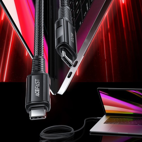 Acefast cable USB Type C - USB Type C 2m, 100W (20V / 5A) gray (C4-03 deep space gray) Acefast cable USB Type C - USB Type C 2m, 100W (20V / 5A) gray (C4-03 deep space gray)