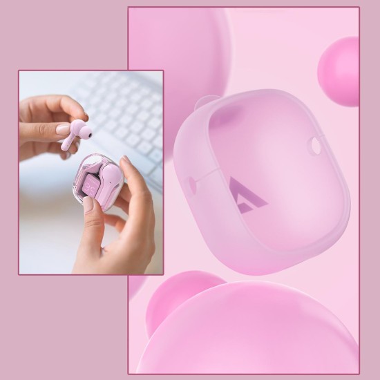 Acefast in -ear wireless headphones TWS Bluetooth pink T6